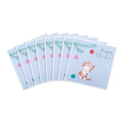 Hallmark Christmas Cards - Pack Of 8 In 1 Festive Cat Design -Pod Shop PV.511.25572283 scaled