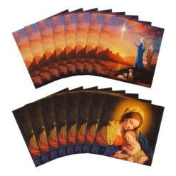 Hallmark Charity Christmas Cards - Pack Of 16 In 2 Religious Designs -Pod Shop PV.511.25572286 scaled