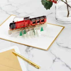 Hallmark Christmas Paper Wonder Card - 3D Harry Potter™ Hogwarts Express Train Design -Pod Shop PV 1.163.XXH1001 scaled